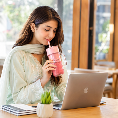 500ML Portable USB Rechargeable Juicer Blender with Straw