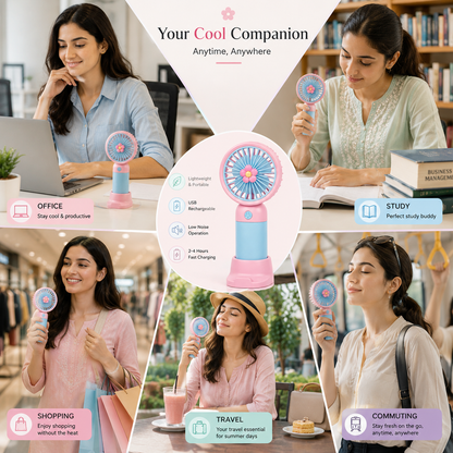 Mini Pocket Breeze™ USB Rechargeable Handheld Fan