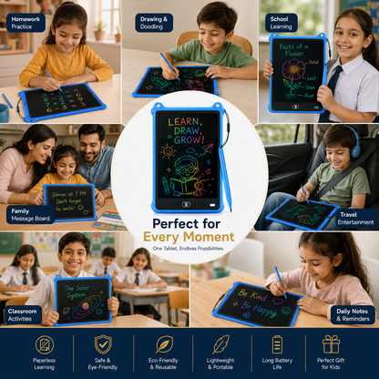 LCD Writing Tablet for Kids – Colorful Drawing & Learning Board