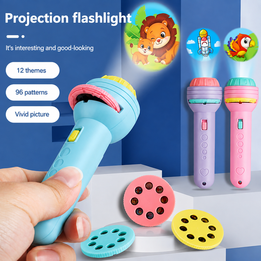 Kids Projection Flashlight with 3 Interchangeable Discs | Projector Toy