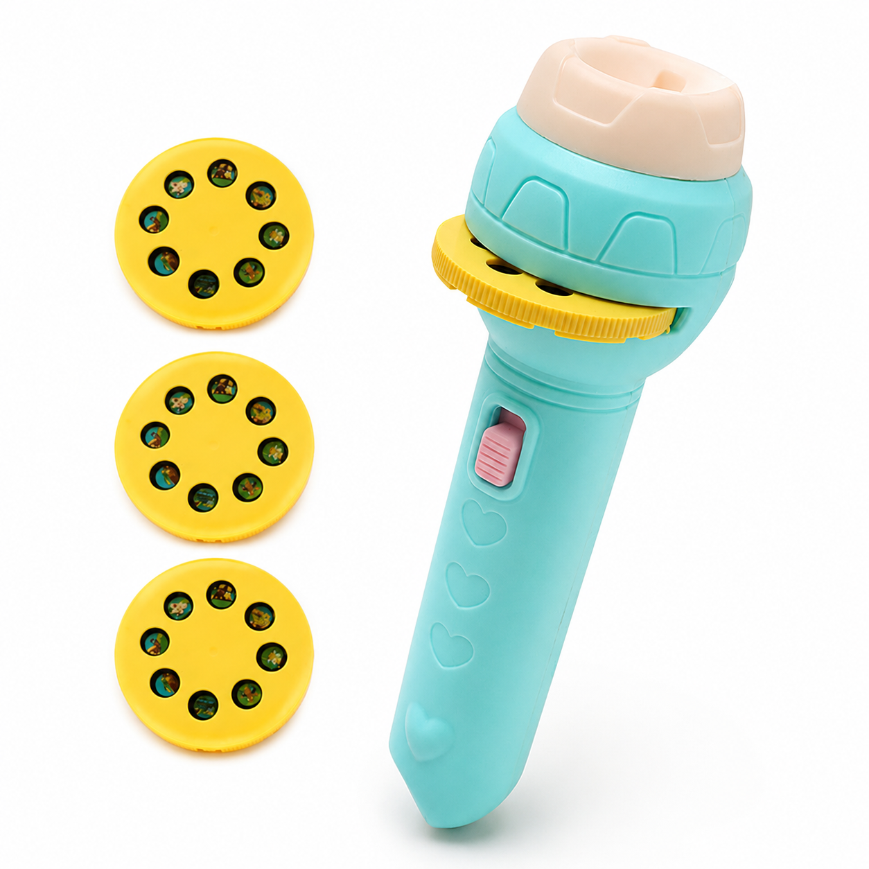 Kids Projection Flashlight with 3 Interchangeable Discs | Projector Toy
