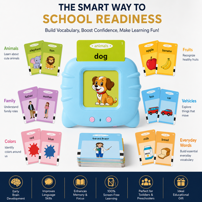 Talking Flash Cards Learning Device – Preschool Educational Toy for Kids