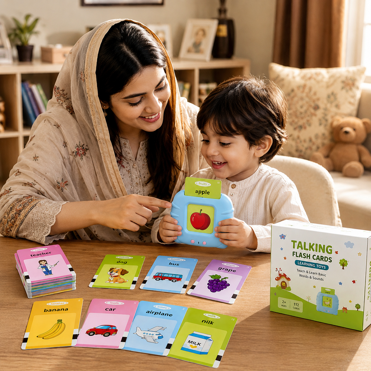 Talking Flash Cards Learning Device – Preschool Educational Toy for Kids
